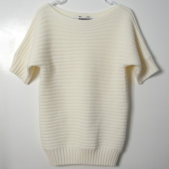 The Limited Sweaters - The Limited White Short Sleeve Sweater Sz Medium